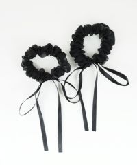 サテンリボンオーガンジーセットシュシュ