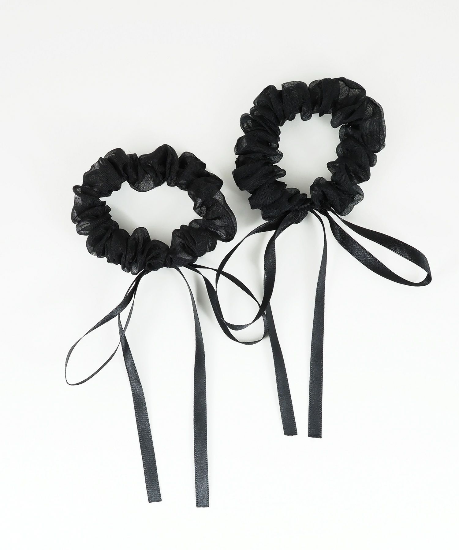 サテンリボンオーガンジーセットシュシュ