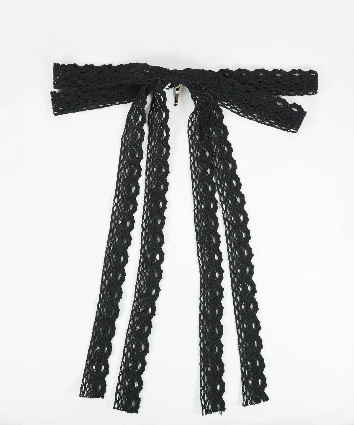 コットンレースリボンポニーフック【nuage】