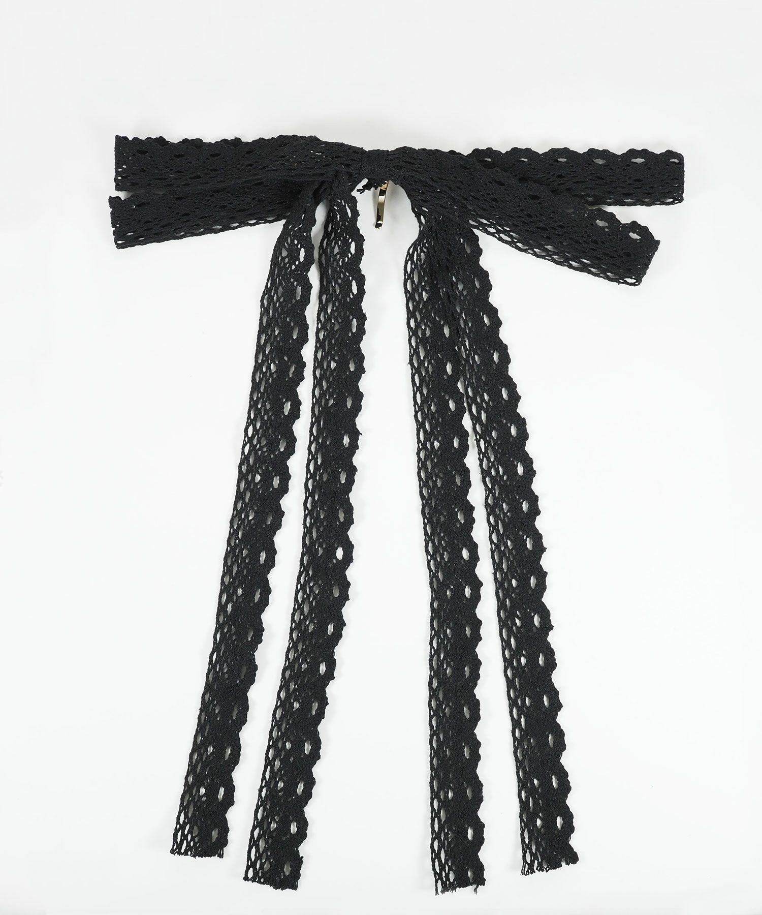 コットンレースリボンポニーフック【nuage】