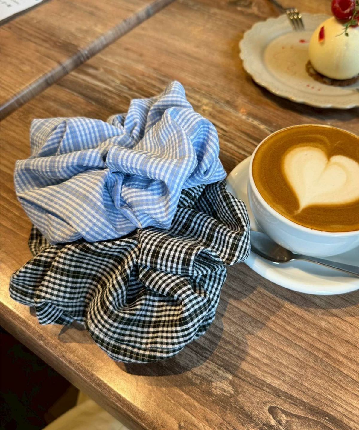 チェックビッグシュシュ【nuage】