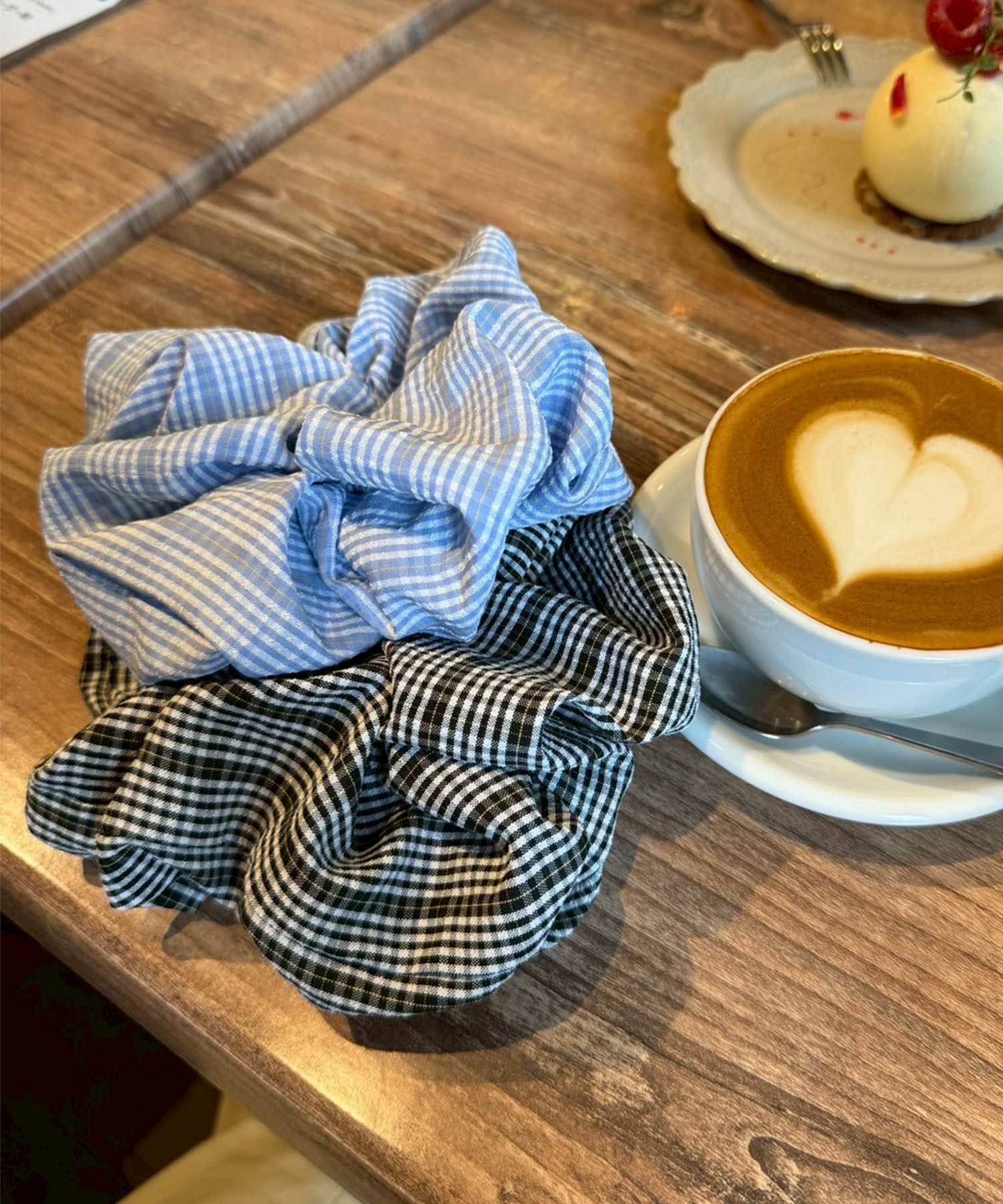 チェックビッグシュシュ【nuage】