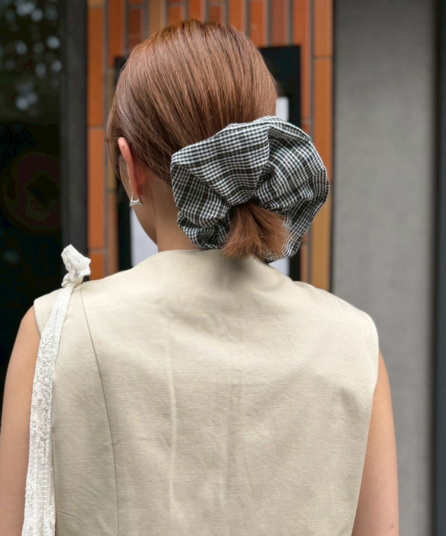 チェックビッグシュシュ【nuage】