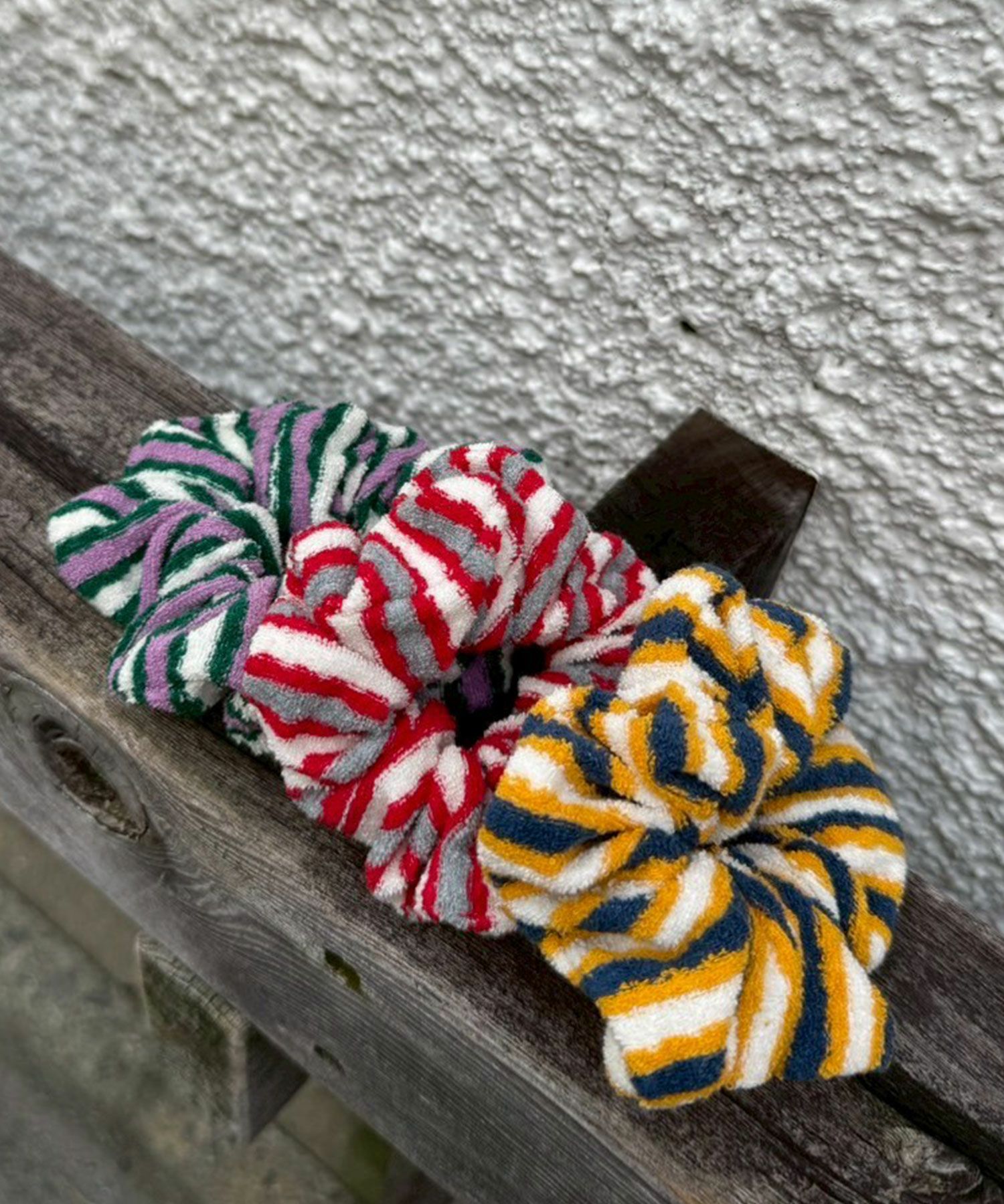 ストライプパイルシュシュ【nuage】