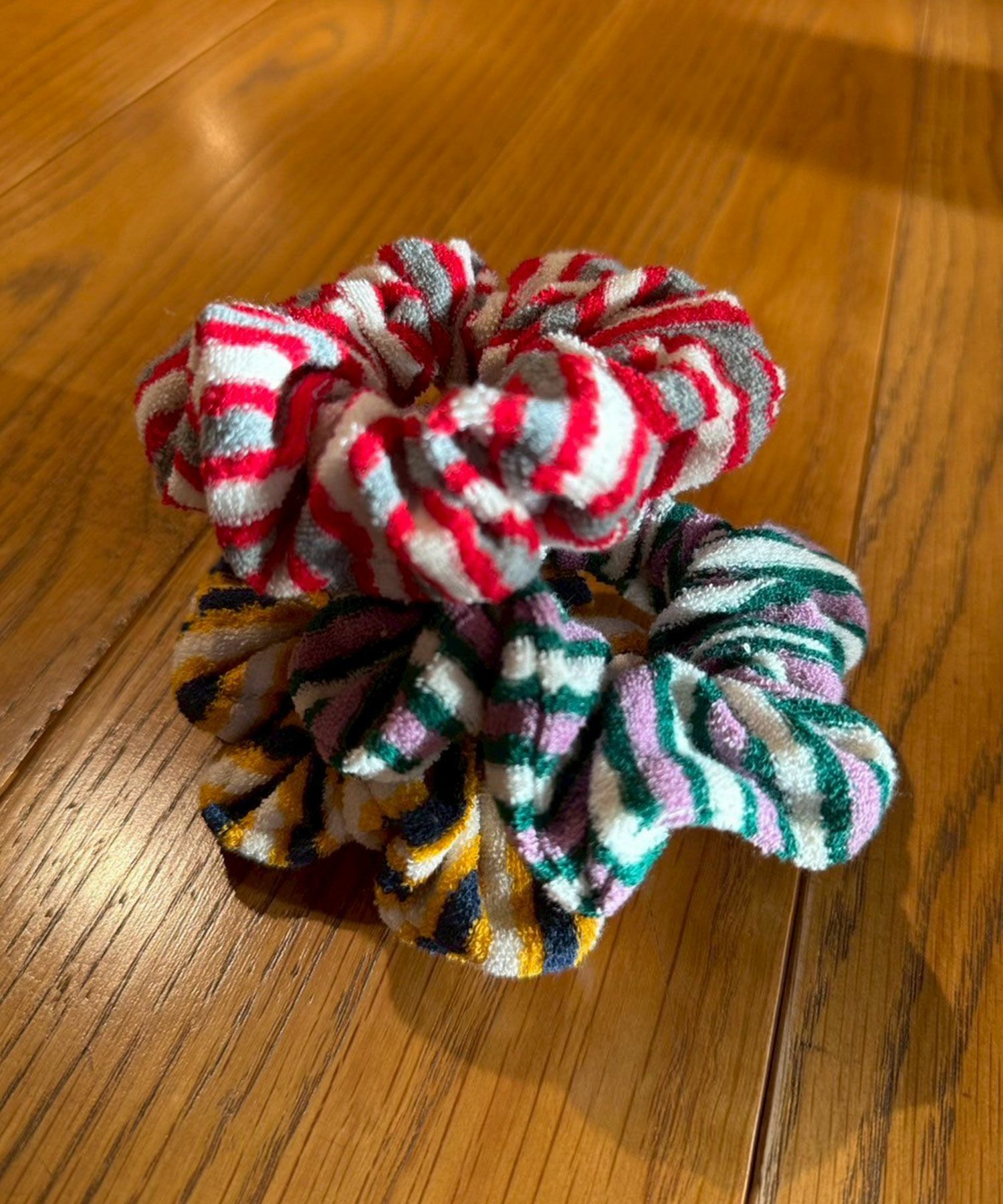 ストライプパイルシュシュ【nuage】