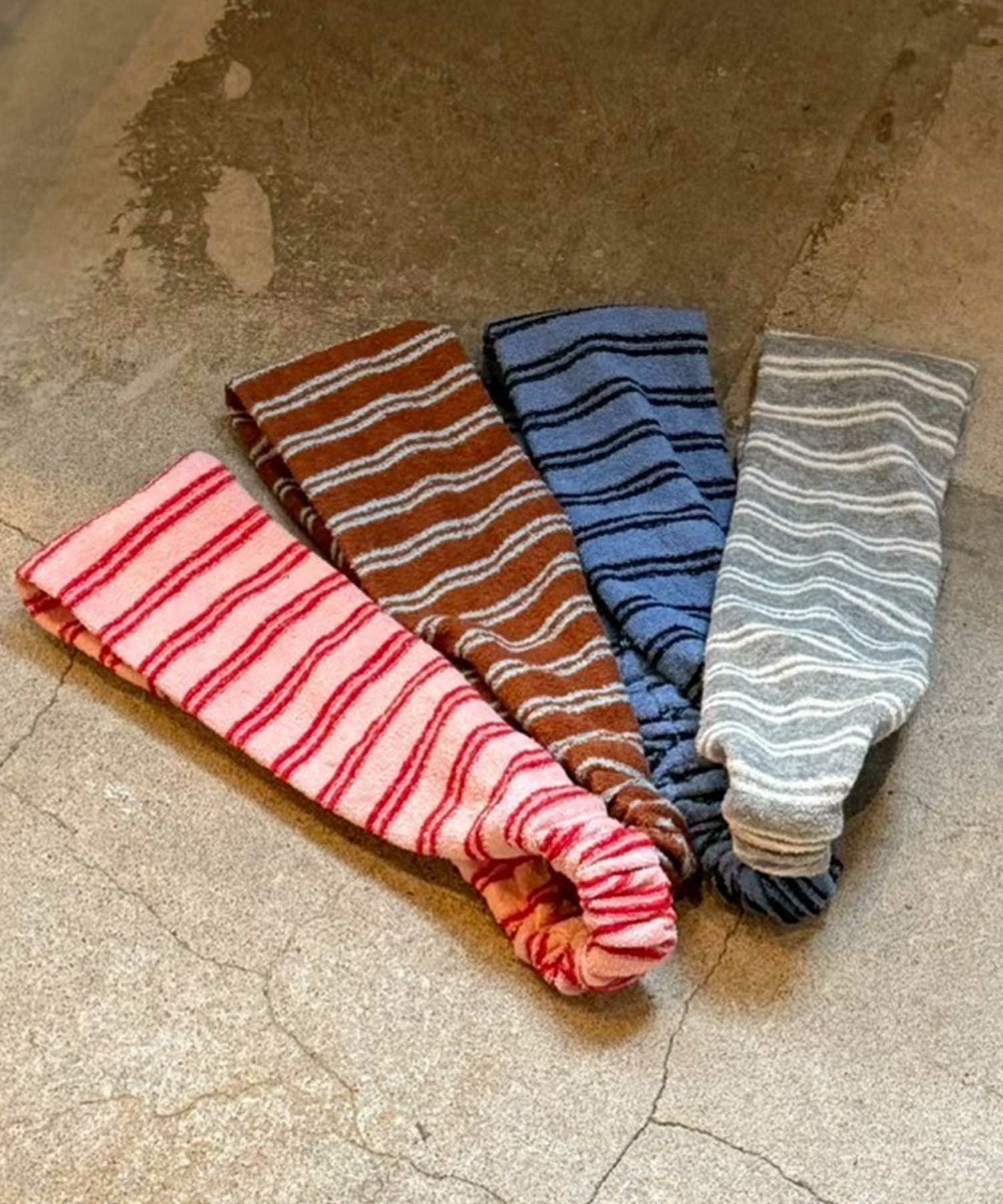 ストライプパイルターバン【nuage】