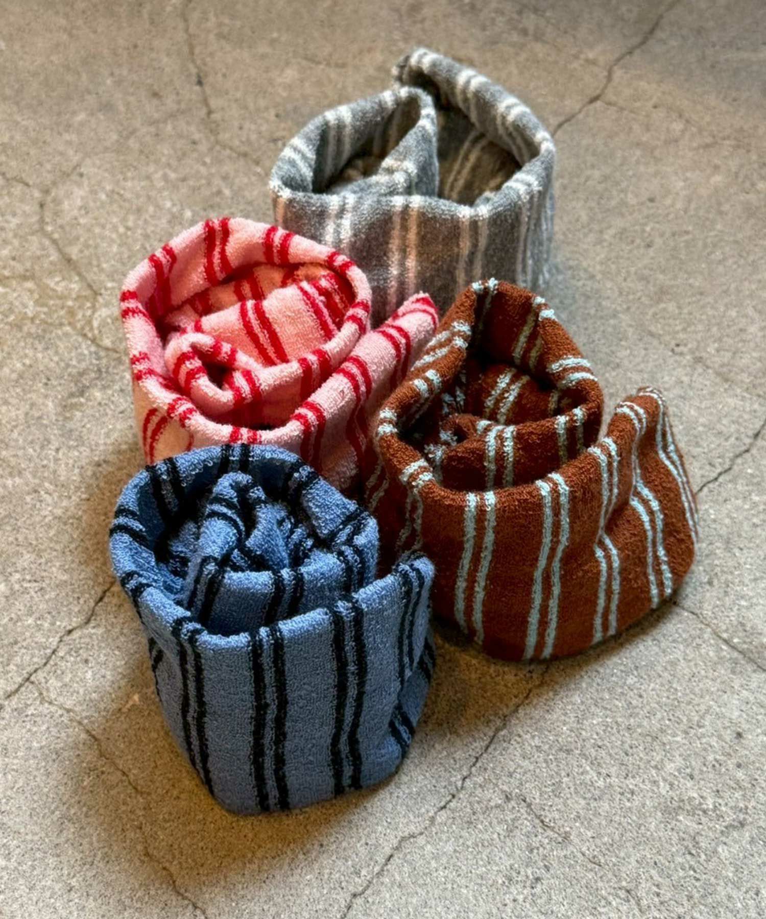 ストライプパイルターバン【nuage】