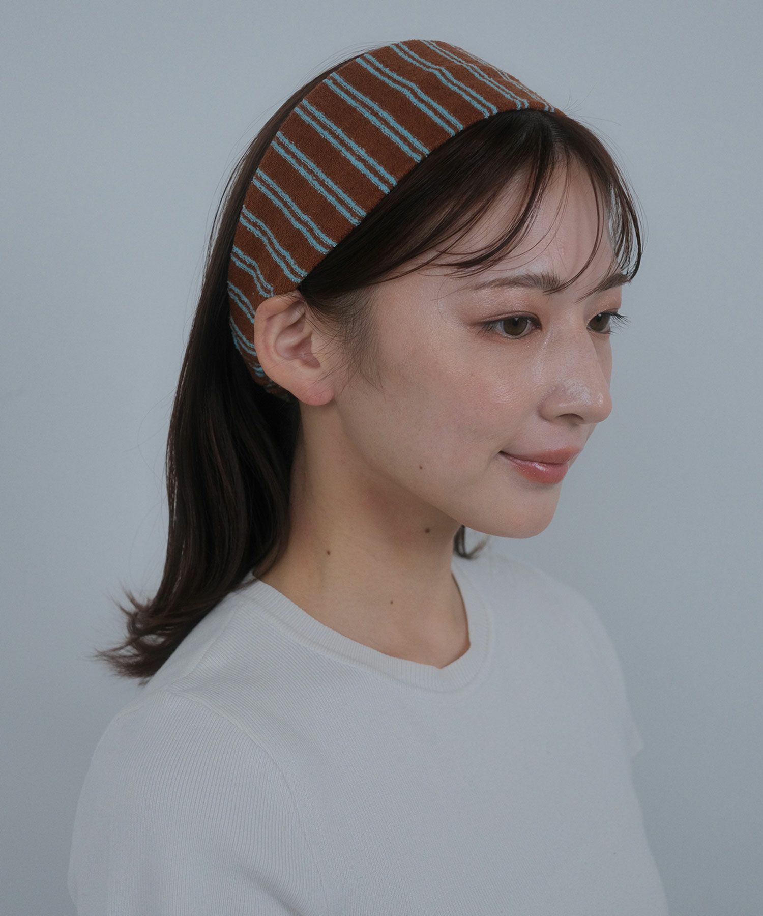 ストライプパイルターバン【nuage】