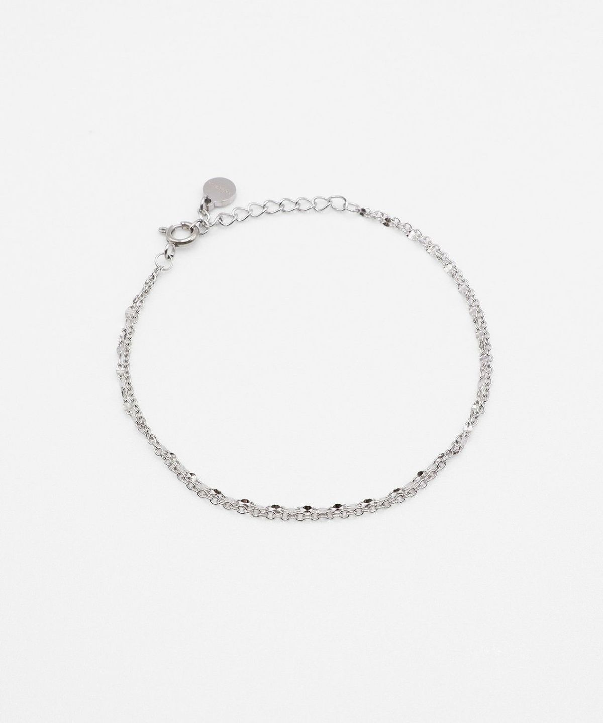 ペタルチェーンレイヤードブレスレット