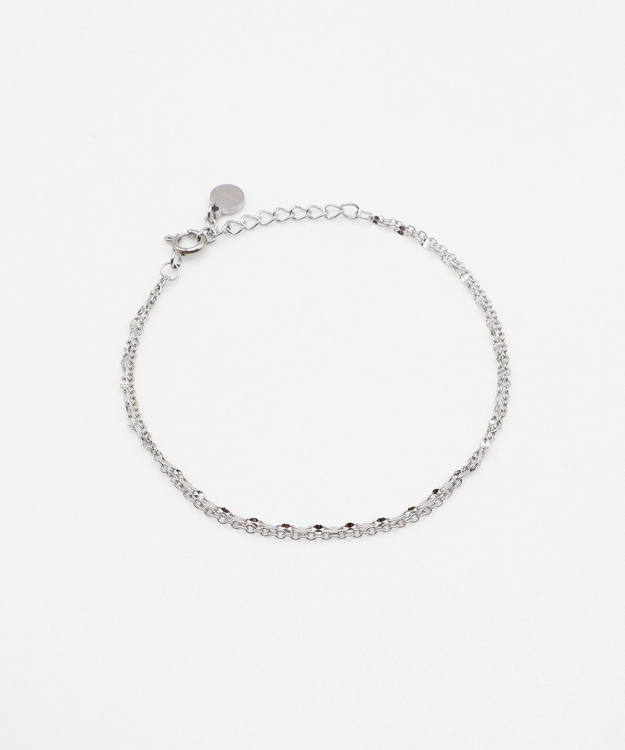 ペタルチェーンレイヤードブレスレット