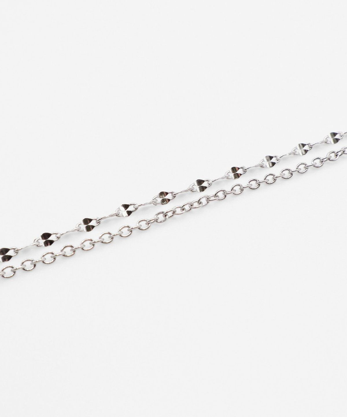 ペタルチェーンレイヤードブレスレット