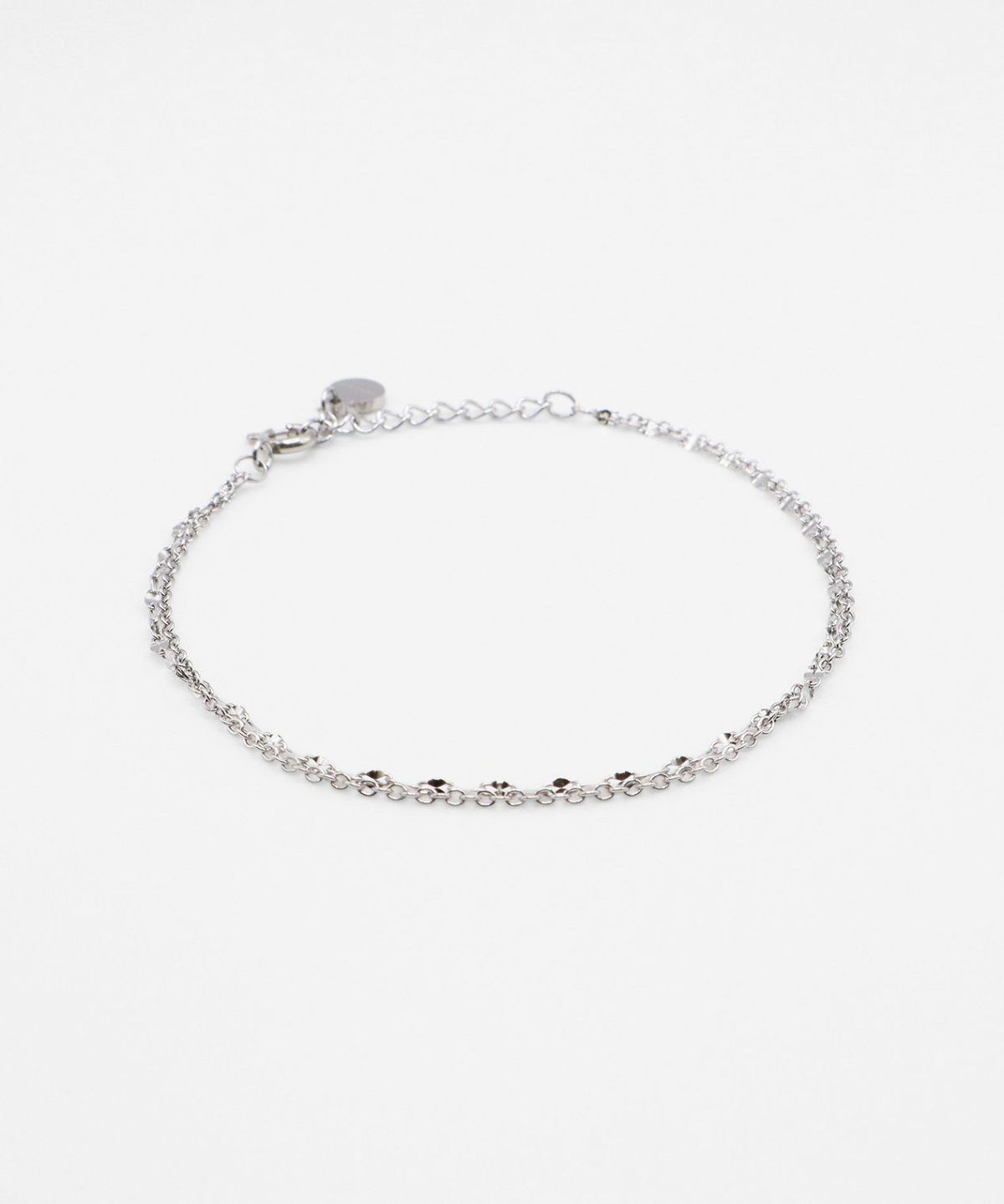 ペタルチェーンレイヤードブレスレット