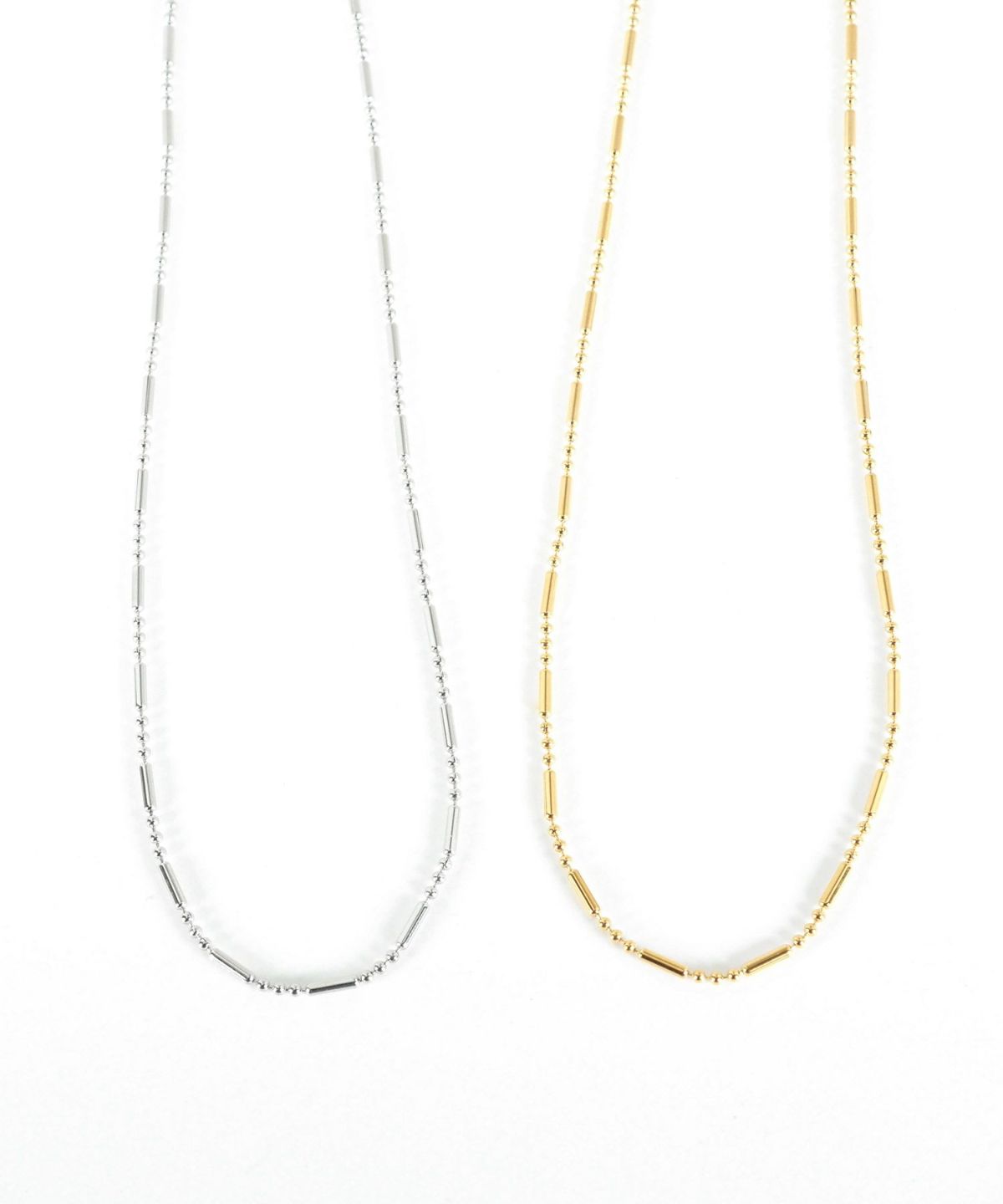 トリムボールチェーンステンレスネックレス