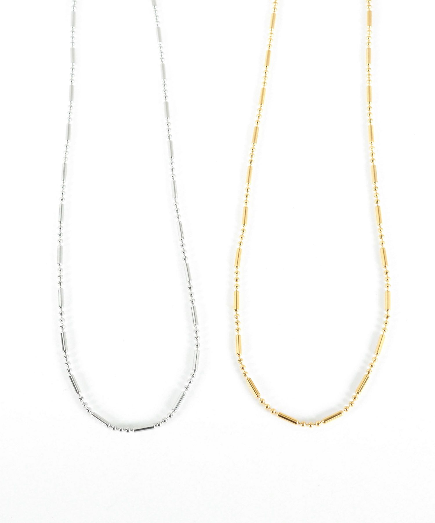 トリムボールチェーンステンレスネックレス