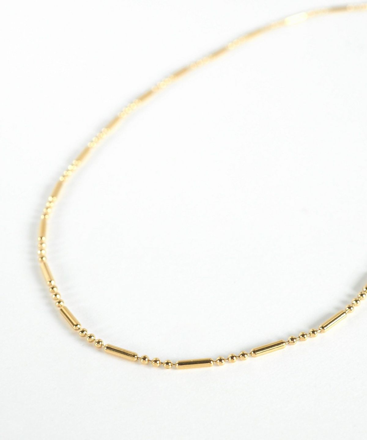 トリムボールチェーンステンレスネックレス