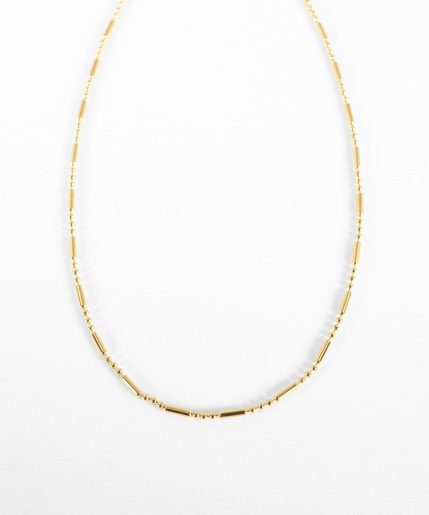 トリムボールチェーンステンレスネックレス