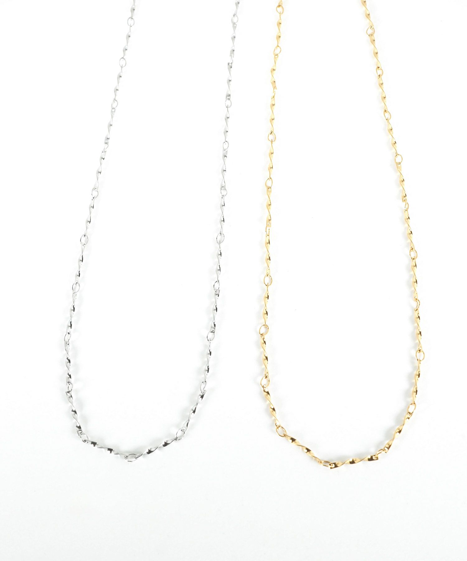 ツイスティーチェーンステンレスネックレス