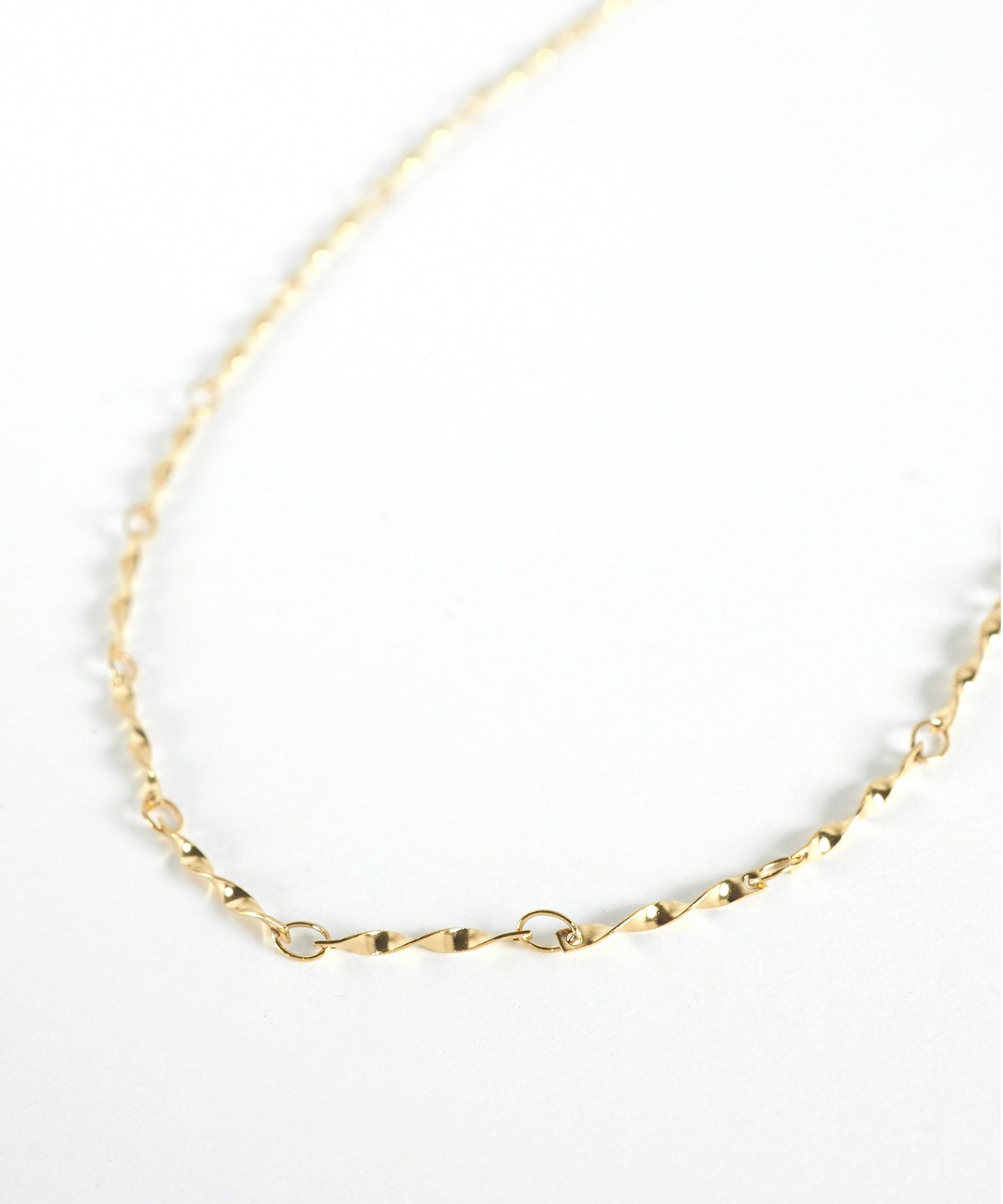 ツイスティーチェーンステンレスネックレス