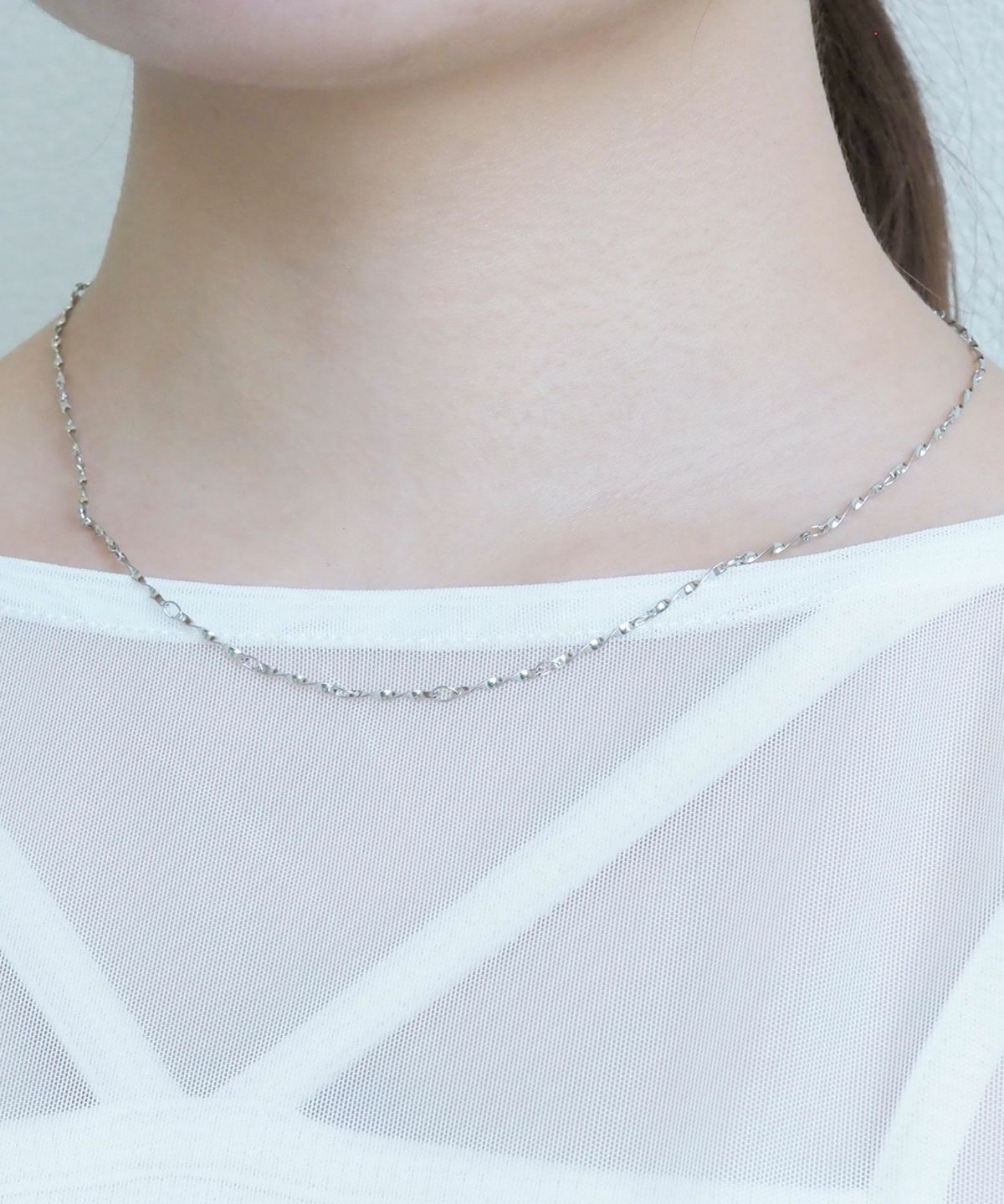 ツイスティーチェーンステンレスネックレス