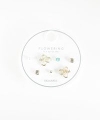 ニュアンスクロスステンレスポストセットピアス