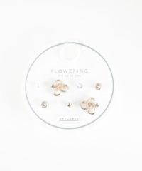 ニュアンスクロスステンレスポストセットピアス