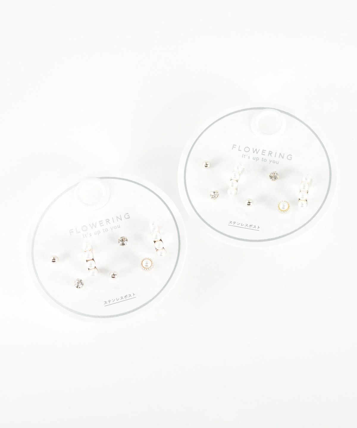 パールラインステンレスポストセットピアス