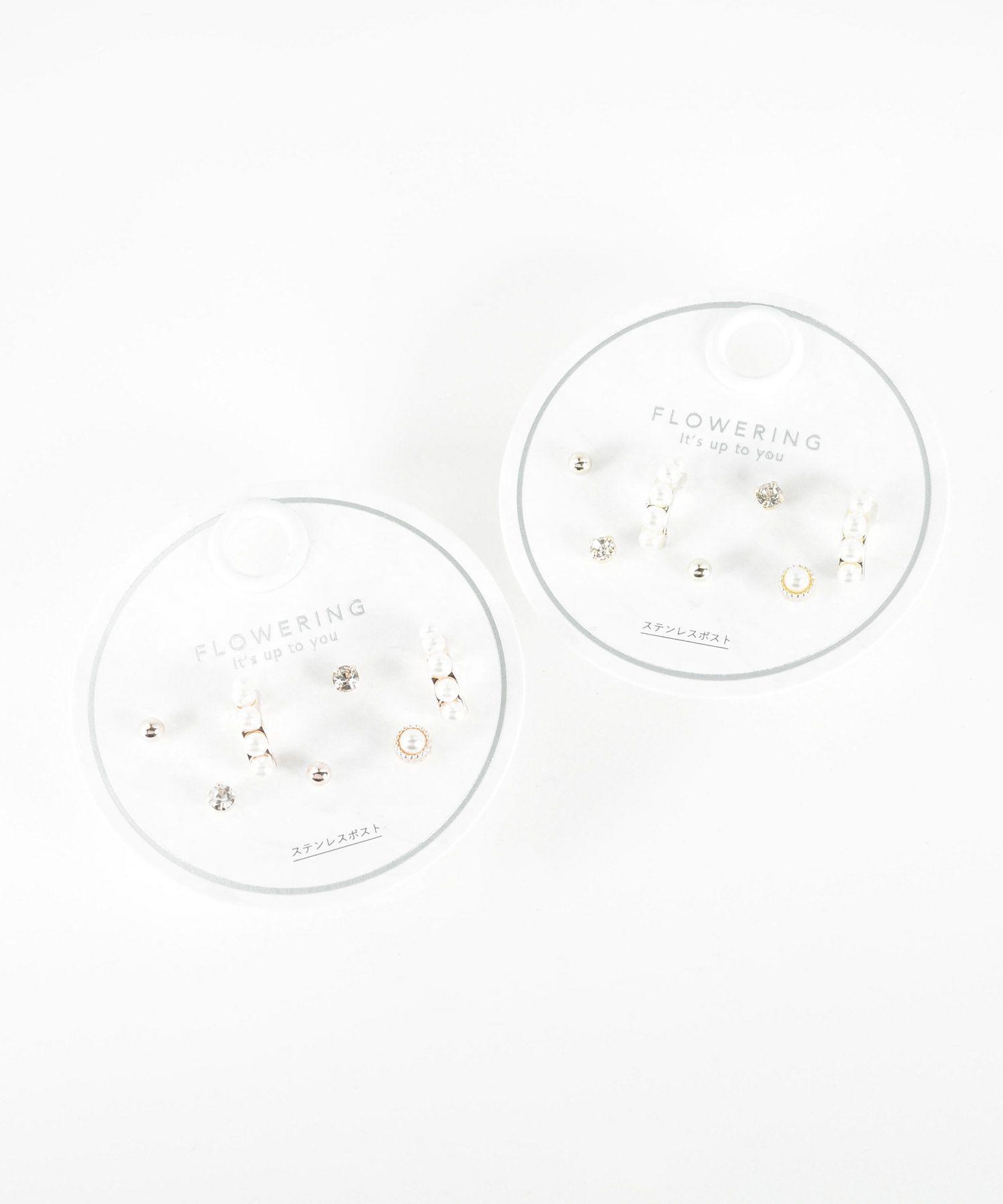 パールラインステンレスポストセットピアス