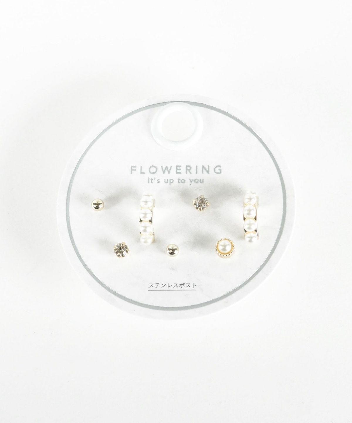 パールラインステンレスポストセットピアス