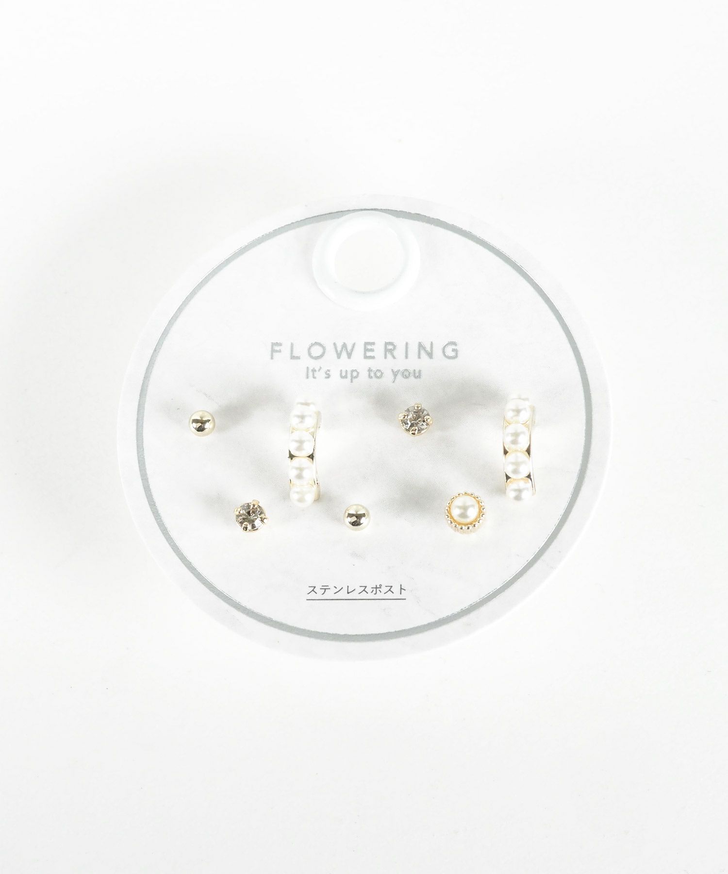 パールラインステンレスポストセットピアス