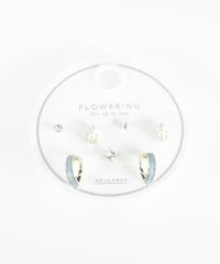 ニュアンスラメカラーステンレスポストセットピアス