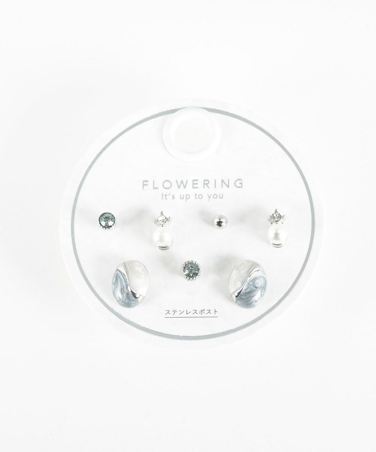 オーバルステンレスポストセットピアス