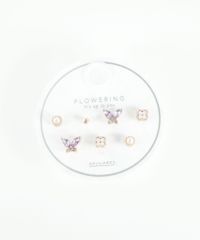 バタフライステンレスポストセットピアス