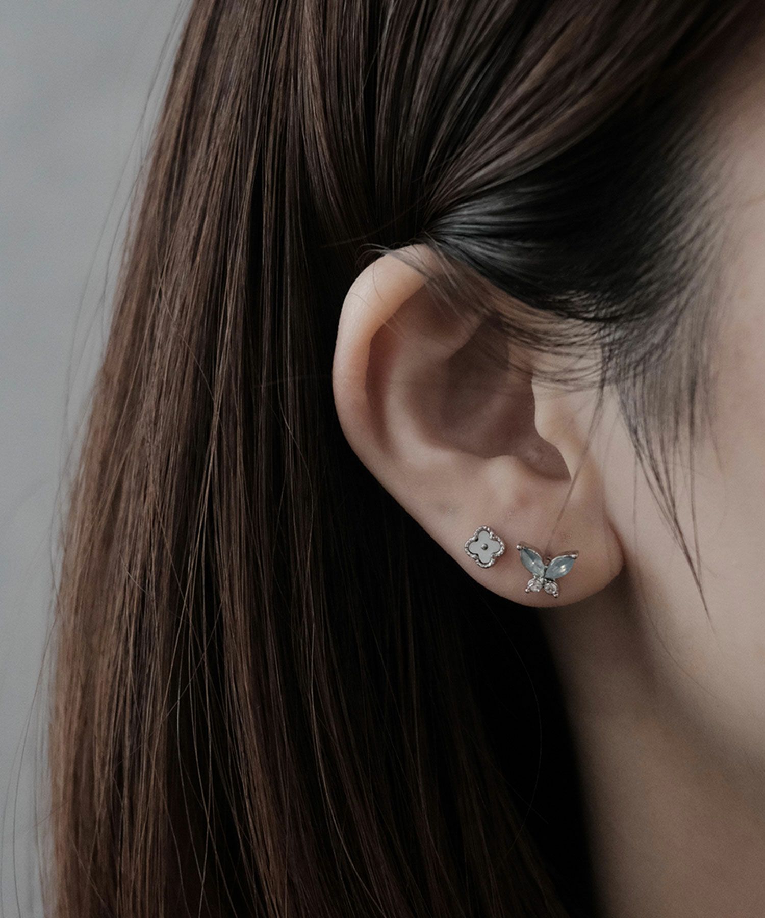 バタフライステンレスポストセットピアス