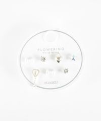 キーリボンステンレスポストセットピアス