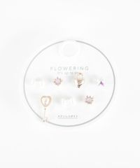 キーリボンステンレスポストセットピアス