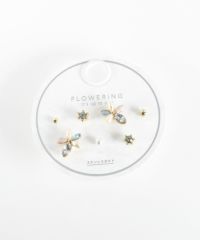 フラワービジューステンレスポストセットピアス