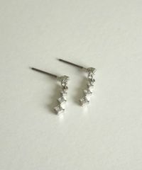 トリオビジューダイヤピアス【MUK petite charme】