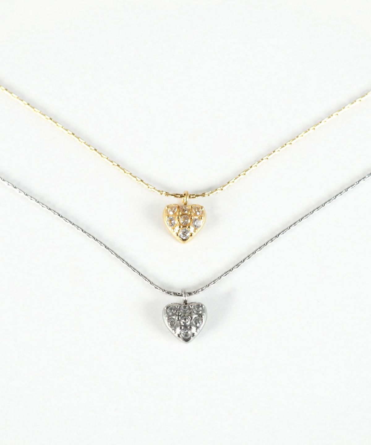 パヴェハートステンレスプチペンダント