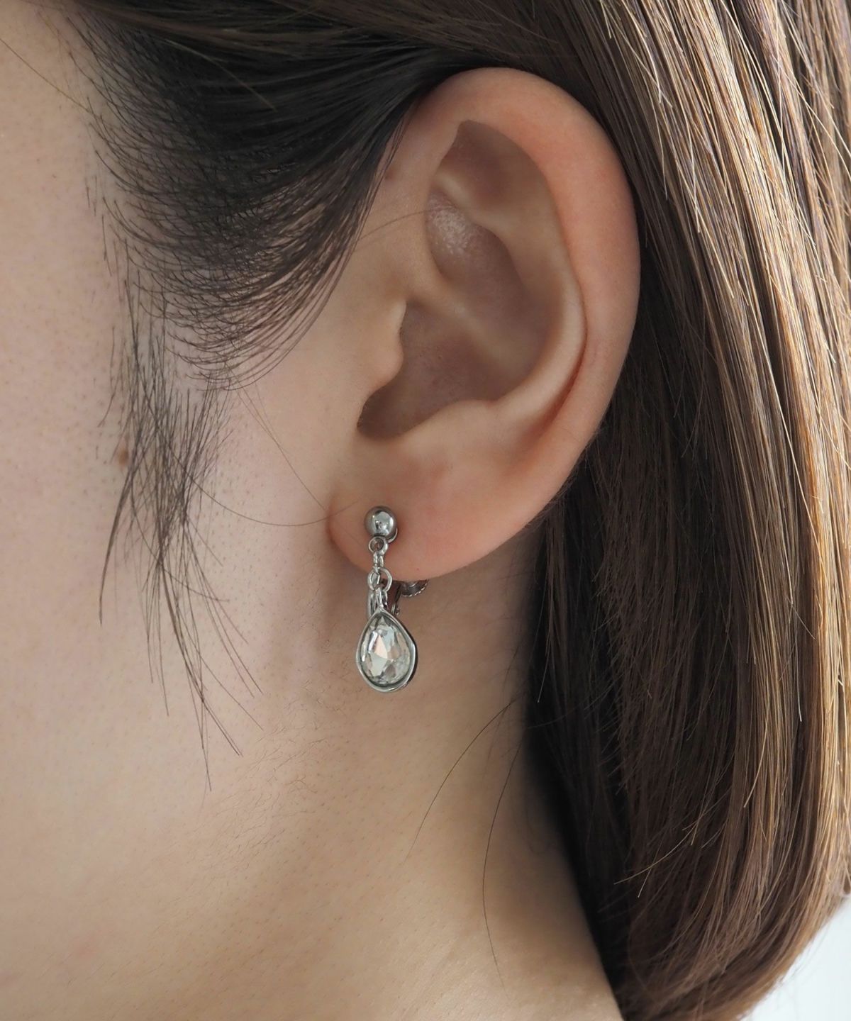 ドロップストーンステンレスイヤリング