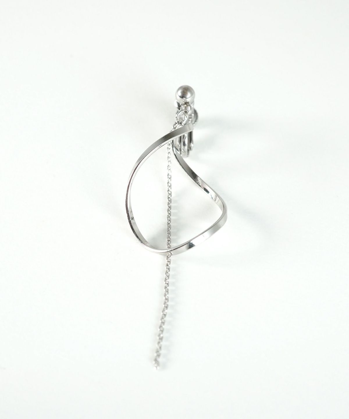 スパイラルメタルチェーンステンレスイヤリング