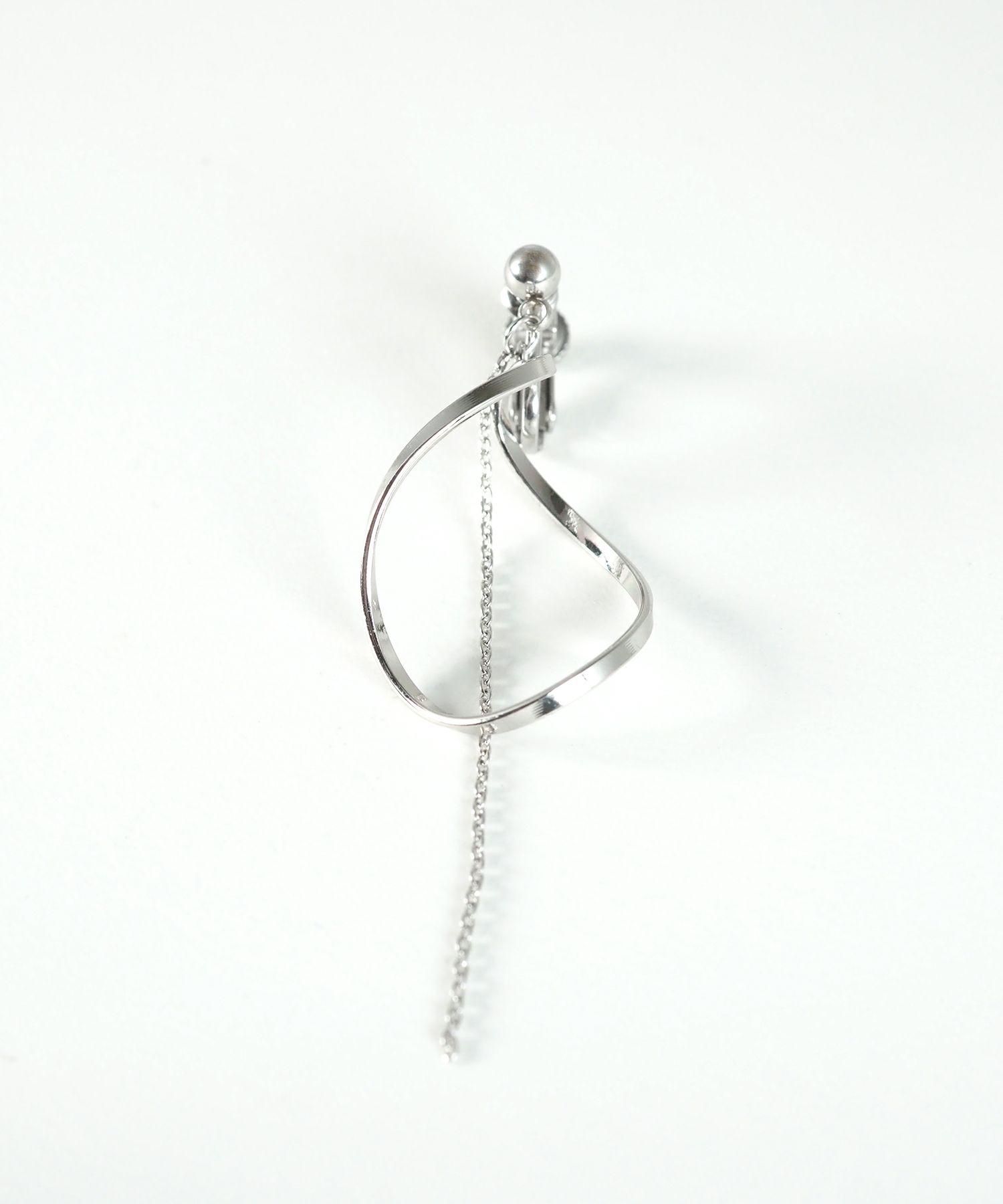 スパイラルメタルチェーンステンレスイヤリング