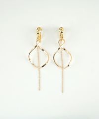 スパイラルメタルチェーンステンレスイヤリング