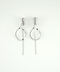 スパイラルメタルチェーンステンレスイヤリング