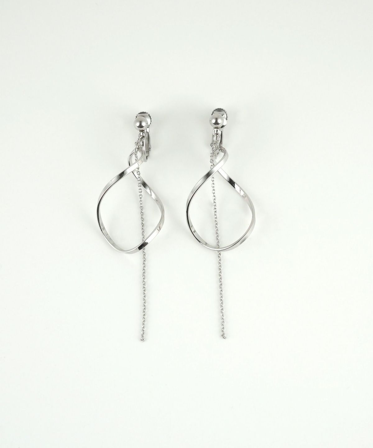 スパイラルメタルチェーンステンレスイヤリング