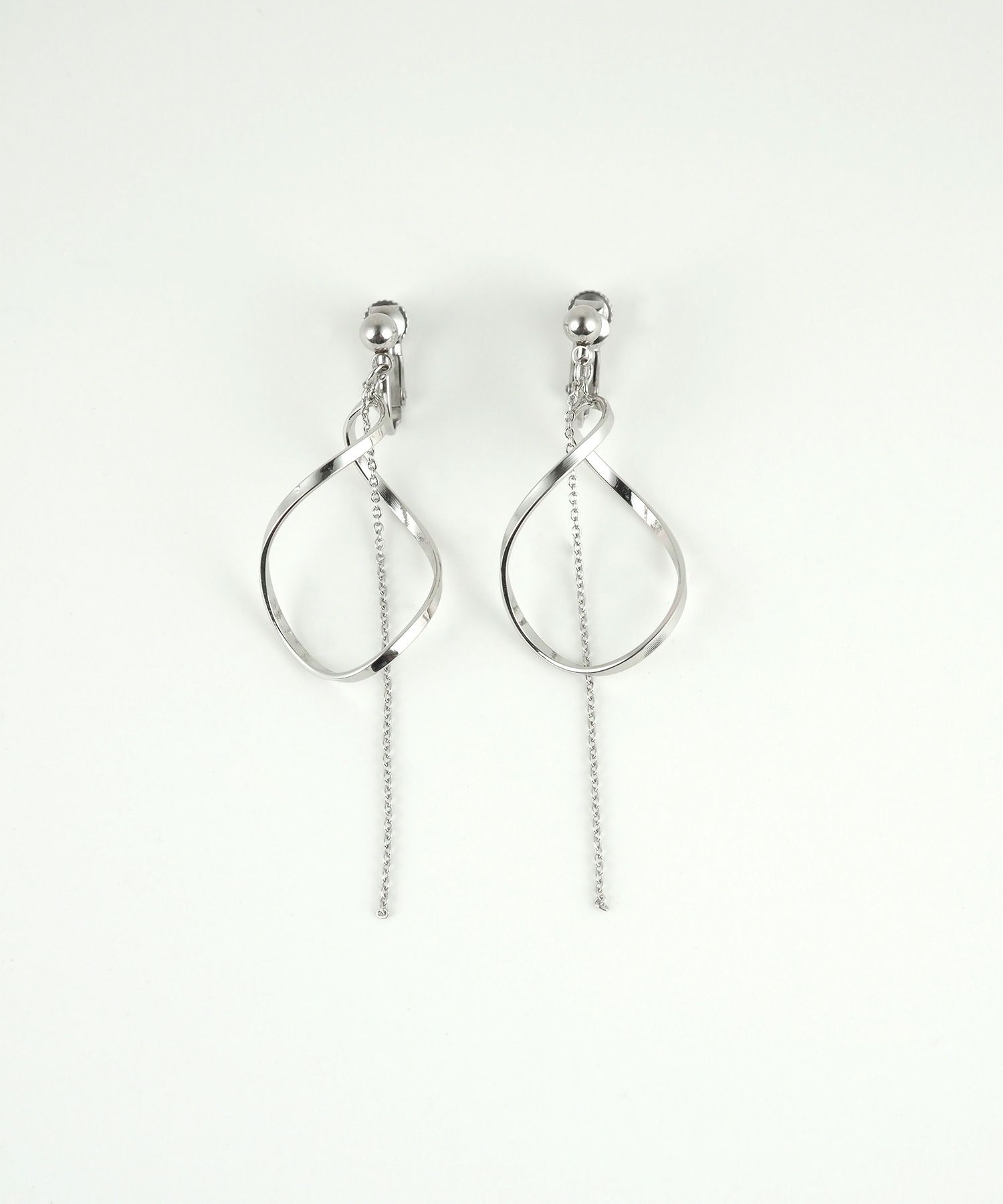 スパイラルメタルチェーンステンレスイヤリング