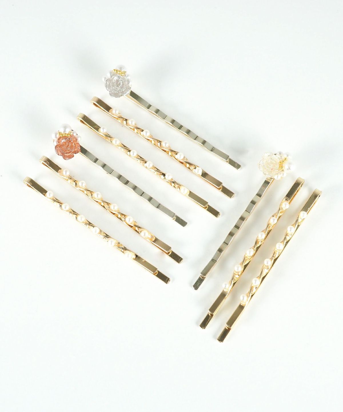 ローズパールヘアピン3Pセット