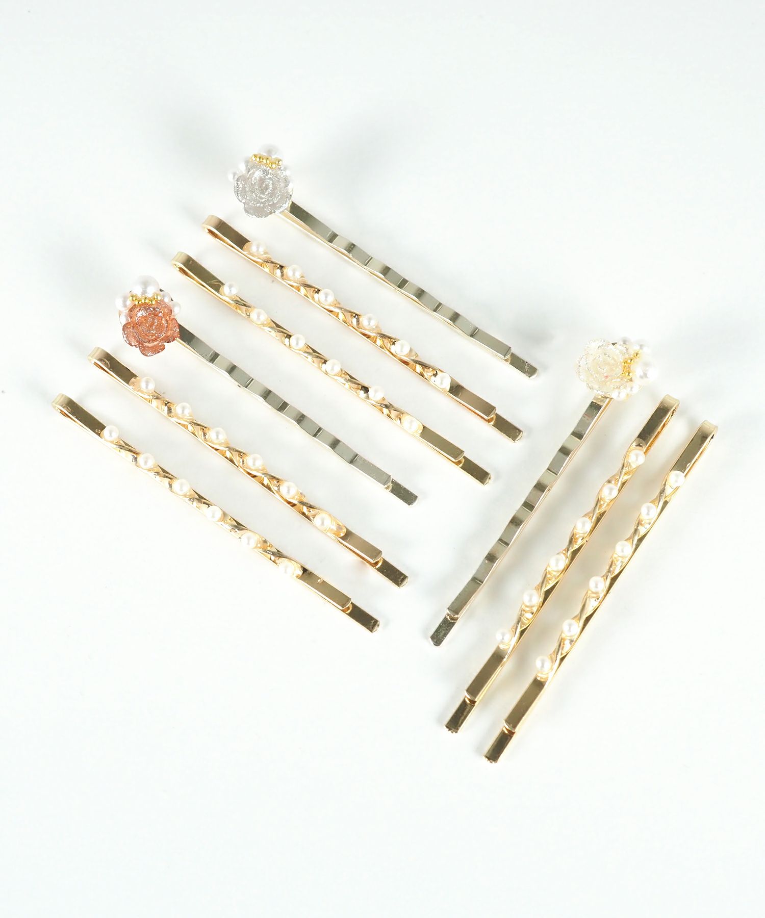 ローズパールヘアピン3Pセット