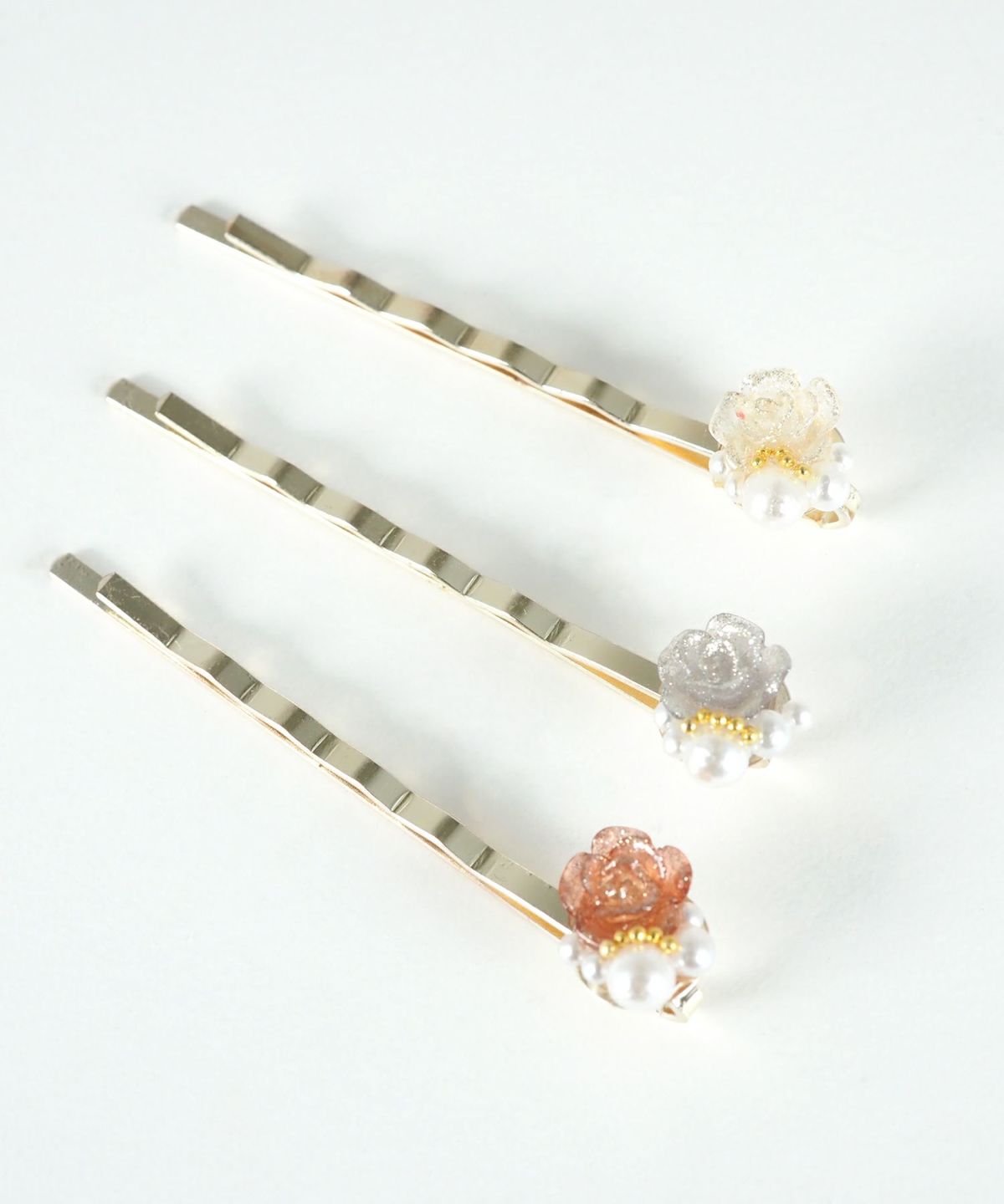 ローズパールヘアピン3Pセット