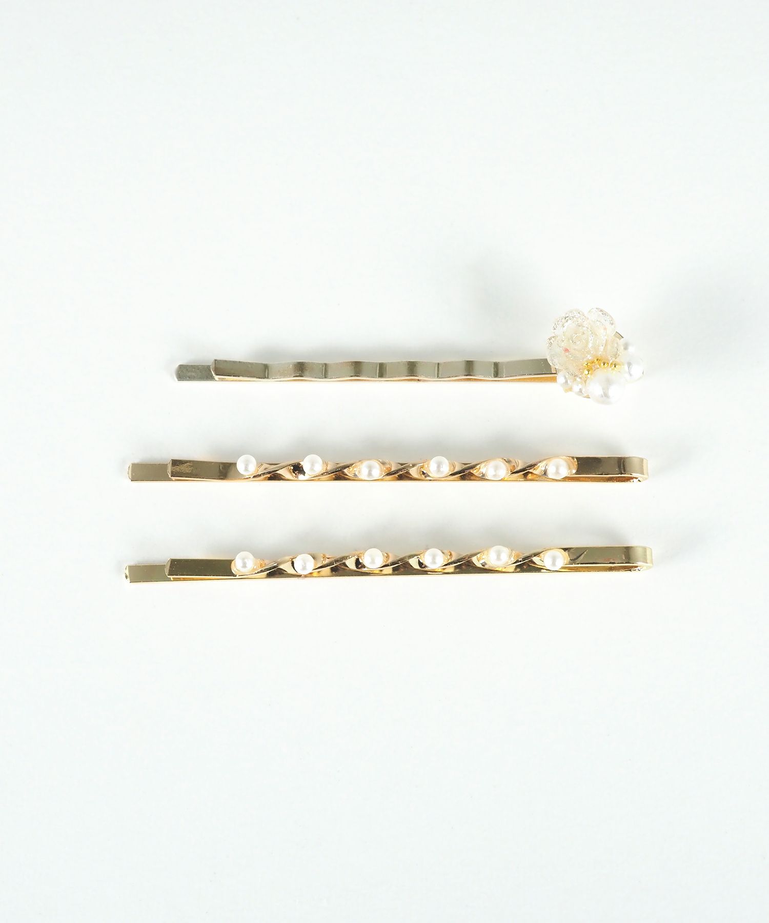 ローズパールヘアピン3Pセット