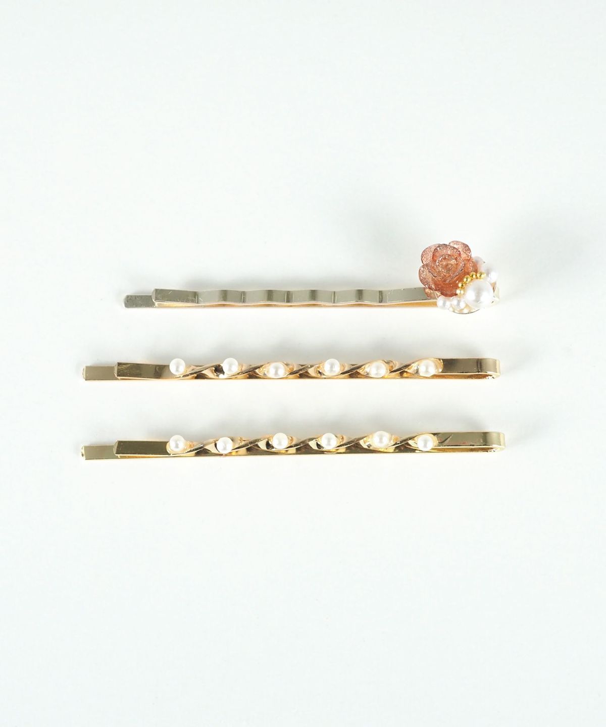 ローズパールヘアピン3Pセット